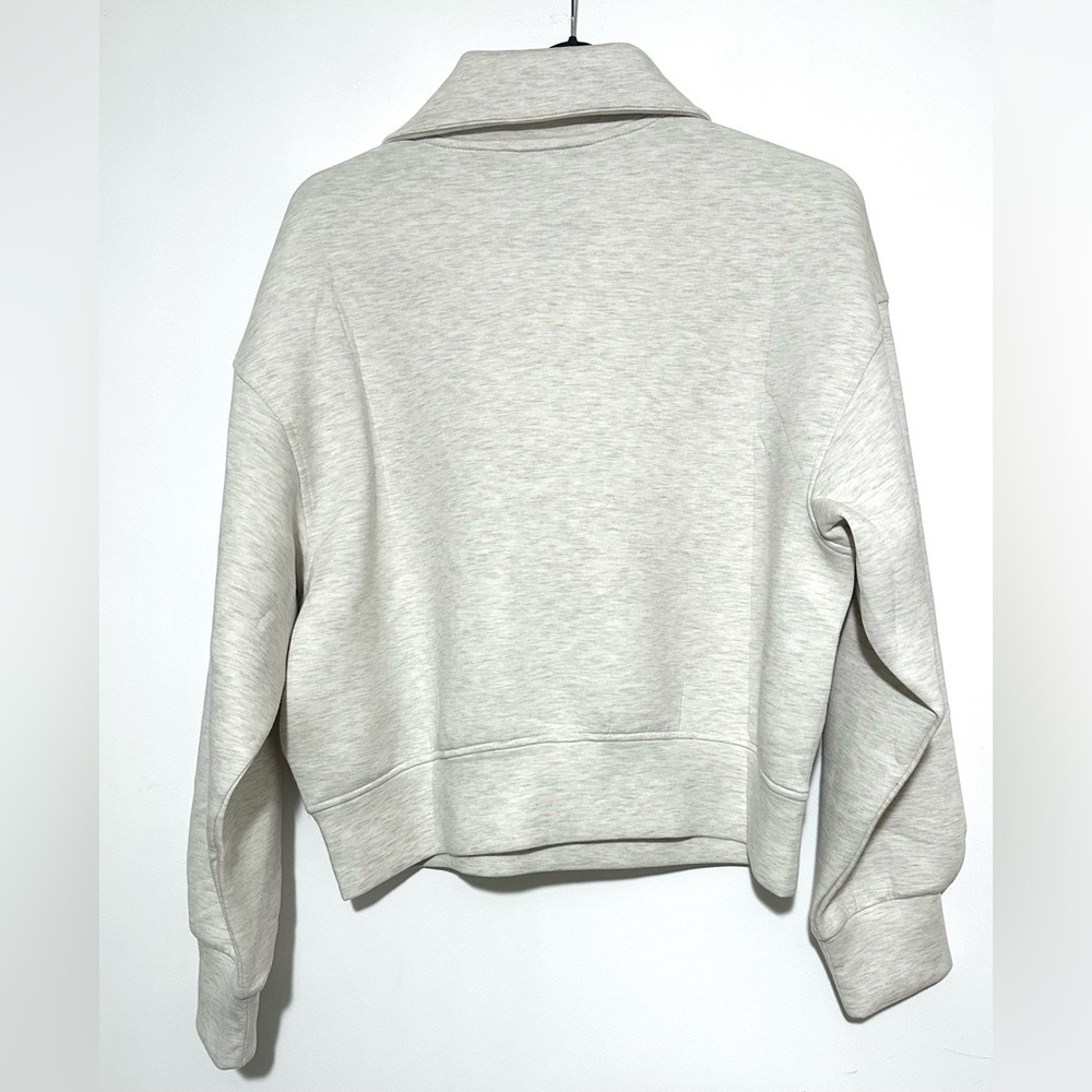 Old Navy Active Bounce Fleece Heathered Quarter Zip Pullover Sweatshirt Medium - Picture 2 of 4